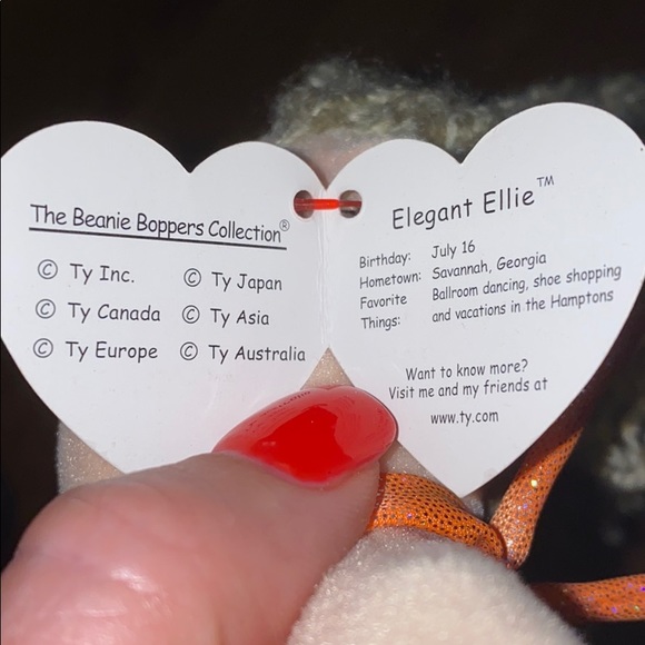 Ty Beanie Boppers- Elegant Ellie - Picture 4 of 9